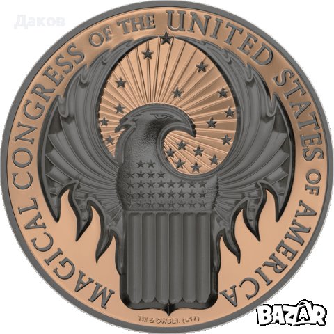 2017 Острови Кук $5  1 Oz Сребро .999 Proof и червено злато