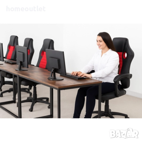 ПРОМОЦИЯ Ергономичен офис стол с дизайн на състезателна седалка ERFOLG SJYM626R, снимка 4 - Столове - 52720306