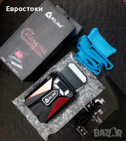 Преносим охладител за лаптоп KLIM Cool Cooler, мощен геймърски охладител за лаптоп за бързо охлаждан, снимка 8 - Лаптоп аксесоари - 47841004