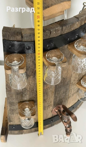 Дървена стойка  -диспенсър за алкохол, снимка 10 - Декорация за дома - 52718802
