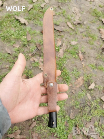 Габровски касапски стар със оригиналната кания, снимка 4 - Ножове - 52878924