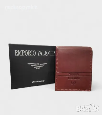 Мъжки марков портфейл от естествена кожа Valentini кафяв, снимка 1