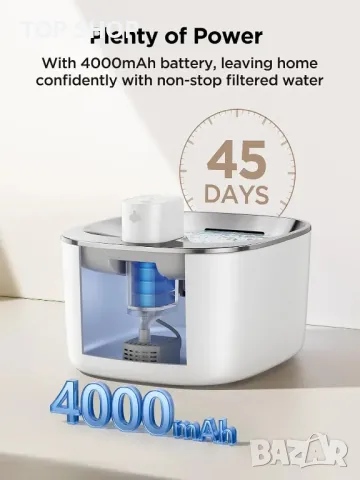 FEELNEEDY 4L безжичен фонтан за вода за котки със сензор, снимка 12 - За котки - 48670439