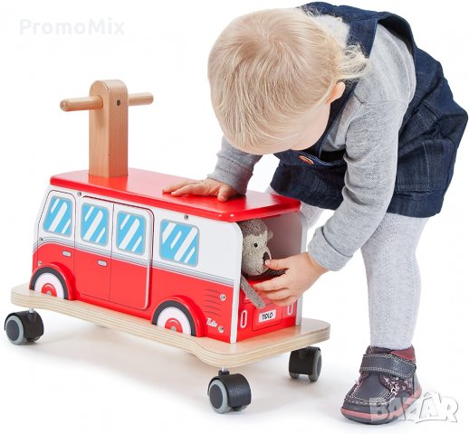 Детска количка за каране Tidlo Ride on Camper Van T-0120 балансьор кемпер ван ездач проходилка, снимка 2 - Други - 33905368