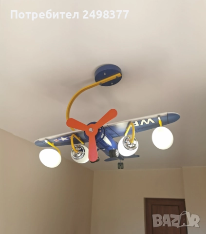 Детски полилей - самолет, снимка 2 - Полилеи - 52512660