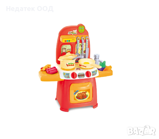  Детска кухня, със светлинни и звукови аксесоари, 26 бр., снимка 1 - Музикални играчки - 44549589