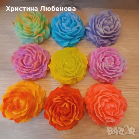 Цветни глицеринови божури , снимка 2 - Други - 51435779