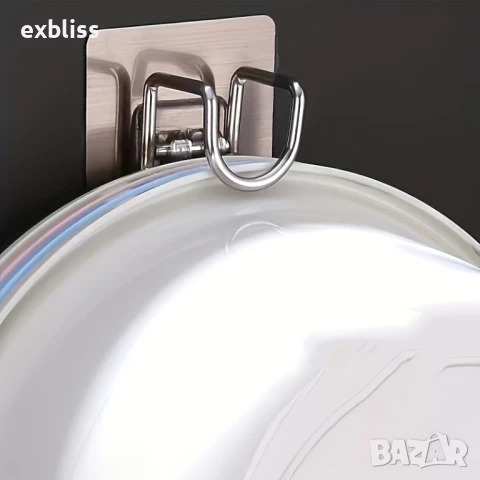 Закачалка за кухня или баня самозалепваща се, снимка 3 - Други - 50761092