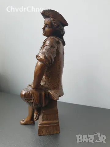 17см-1кг ковач статуетка/стара френска бронзова фигура-декорация за каминен часовник, снимка 3 - Други ценни предмети - 48210508