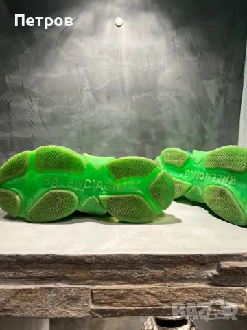 КАТО НОВИ Balenciaga Triple S Green 100% оригинални, снимка 11 - Ежедневни обувки - 48815078