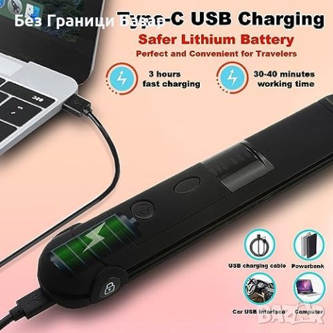 Нова Безжична Преса за Коса 2 в 1 с Бързо Загряване, Керамични Плочи, снимка 4 - Преси за коса - 44156585