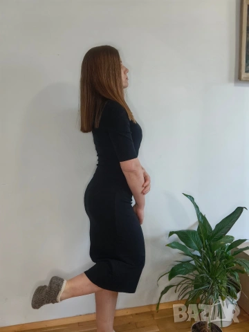 Рокля черна Zara, снимка 2 - Рокли - 50499522