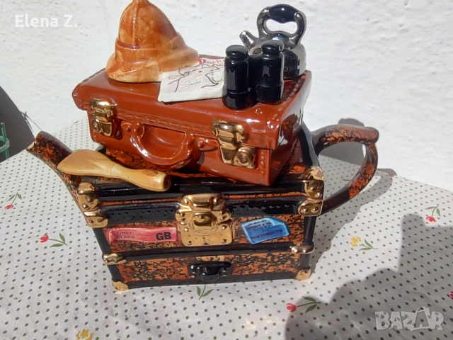 Разкошен винтидж чайник Африканско сафари , снимка 14 - Декорация за дома - 53807911