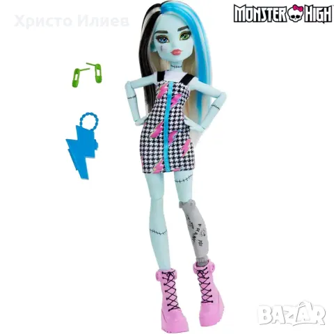 Monster High Frankie Stein Кукла Франки Щайн Оригинална Mattel 32см, снимка 3 - Кукли - 47889237