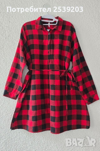 Дамска карирана рокля размер ХЛ-2ХЛ 