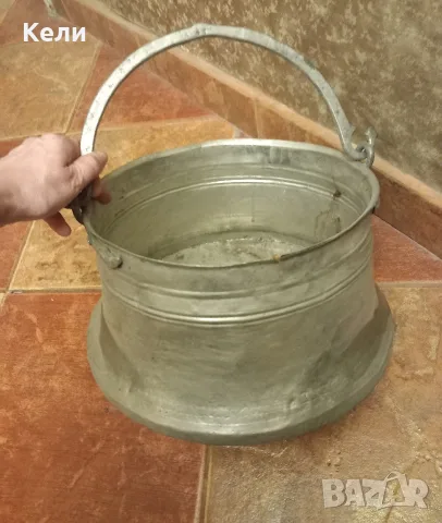 Голямо медно менче, снимка 2 - Антикварни и старинни предмети - 56374252
