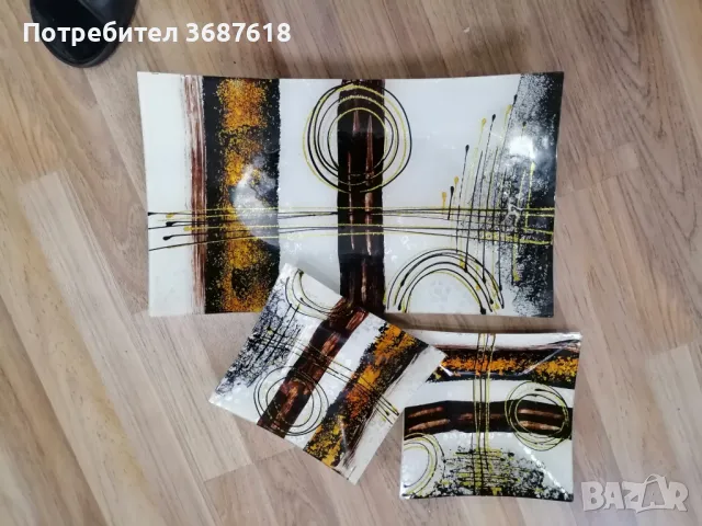 Стъклени плата, снимка 2 - Чинии - 49020425
