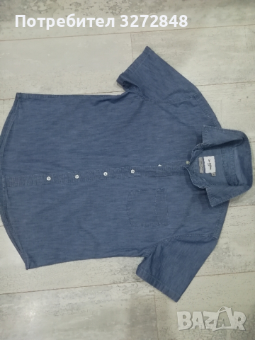 Дънкова риза с къс ръкав GOODIELLOW & CO, снимка 4 - Ризи - 44555298