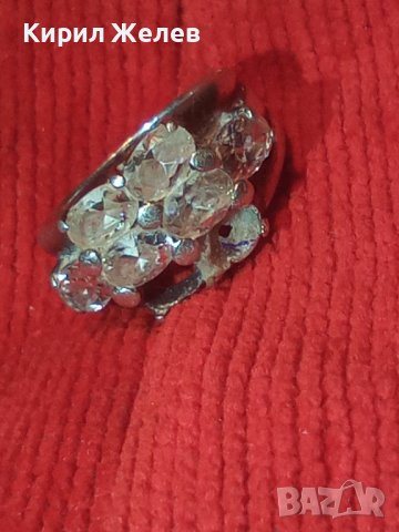 СРЕБЪРЕН МОДЕН ПРЪСТЕН РОДИРАНО СРЕБРО 925 с ФАСЕТИРАНИ ЦИРКОНИ 25851, снимка 3 - Пръстени - 35826201