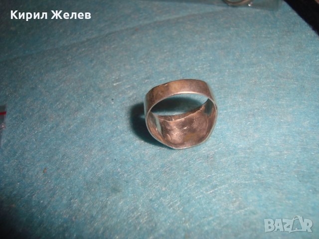 Старинен СРЕБЪРЕН ПРЪСТЕН ВИСОКА ПРОБА СРЕБРО РЪЧНО ОРНАМЕНТИРАН с КАЛЕМ КЛАСИЧЕСКО БИЖУ 26232, снимка 9 - Антикварни и старинни предмети - 34655532