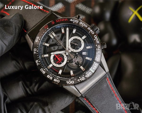 Мъжки часовник TAG Heuer Carrera x Senna Chronograph Tourbillon с кварцов механизъм, снимка 2 - Мъжки - 39242675
