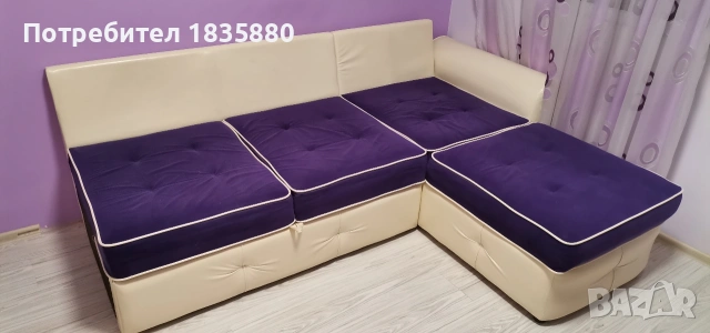 ЪГЛОВ ДИВАН - ЛЕГЛО , снимка 4 - Дивани и мека мебел - 53065863