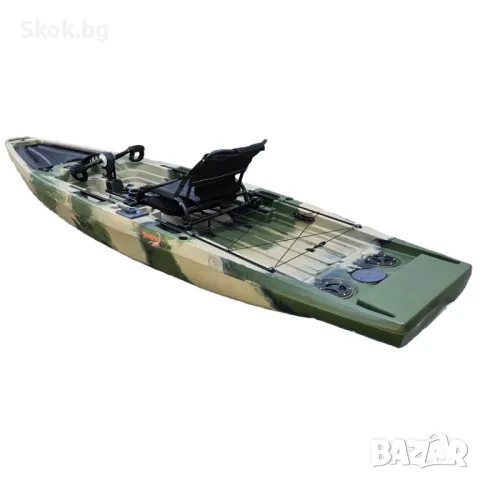 Риболовен каяк с педали – Scorpio Fish BIG MAX 125 – 3.81 метра – Едноместен, снимка 4 - Водни спортове - 49236661