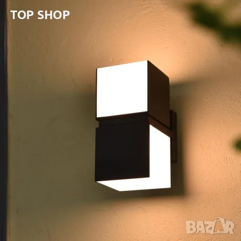 LUTEC Cuba LED Въртяща се алуминиева външна/вътрешна стенна лампа, 1000LM 3000K, 24W