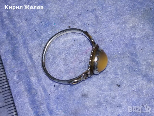 СТАРИНЕН СКЪПОЦЕНЕН СРЕБРЕН АР НУВО ПРЪСТЕН ВИСОКА ПРОБА СРЕБРО с РЪЧНО ШЛИФОВАН ЛУНЕН КАМЪК 38285, снимка 10 - Антикварни и старинни предмети - 40920500