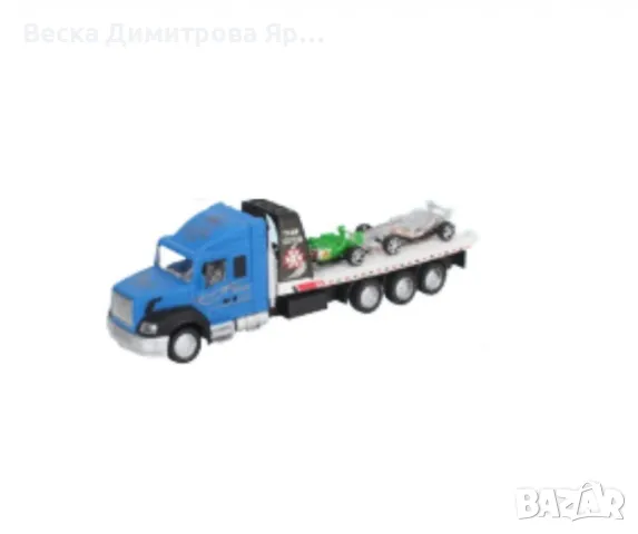 Автовоз, две състезателни коли, снимка 2 - Коли, камиони, мотори, писти - 48213706