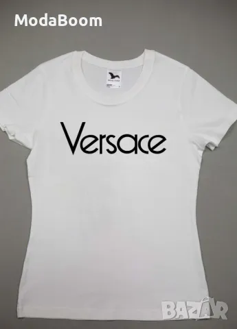 Versace бяла памучна тениска 
