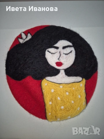 Ръчно изработени вълнени арт барети, снимка 5 - Шапки - 53176499