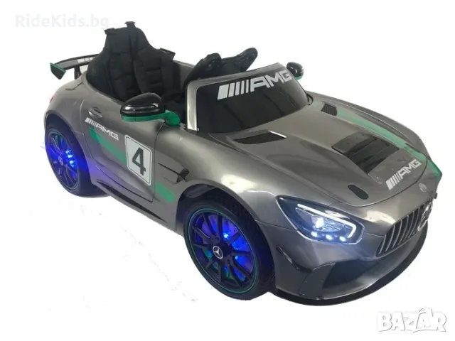 Mercedes-Benz GT4 AMG 12V - Детска акумулаторна кола, Сива, EVA гуми, снимка 3 - Детски велосипеди, триколки и коли - 49731622