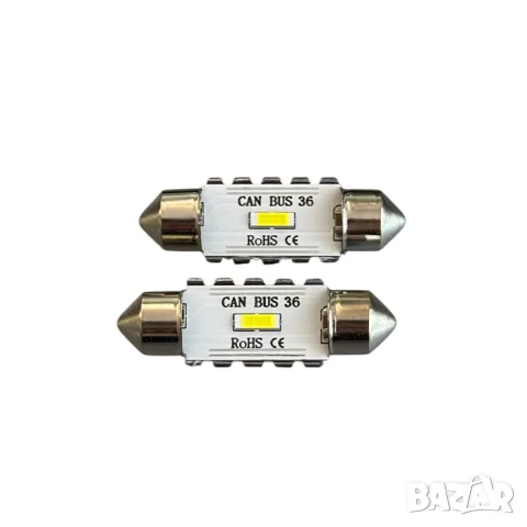 LED крушки софитни 36mm 12V 2 броя
