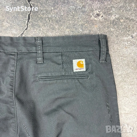 Carhartt WIP Sid Pant – Слим чино панталон в тъмносиво, снимка 3 - Панталони - 53744402