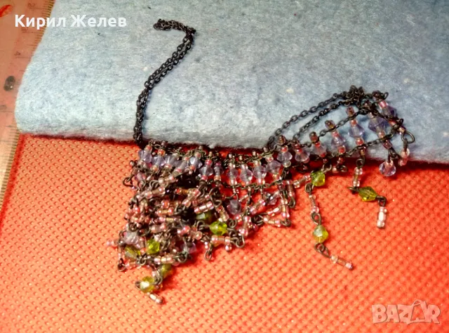 Стара МЪНИСТЕНА РЕТРО ОГЪРЛИЦА ФИНА РЪЧНА ЕТНО АРТ ИЗРАБОТКА 47451, снимка 3 - Антикварни и старинни предмети - 47336487