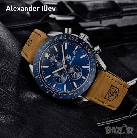 Нов мъжки часовник хронограф, снимка 3 - Мъжки - 34187400