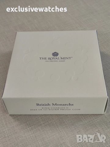 Британски монарси Крал Чарлз II 2023 Великобритания 1 унция Сребърна монета Proof , снимка 9 - Нумизматика и бонистика - 52144209
