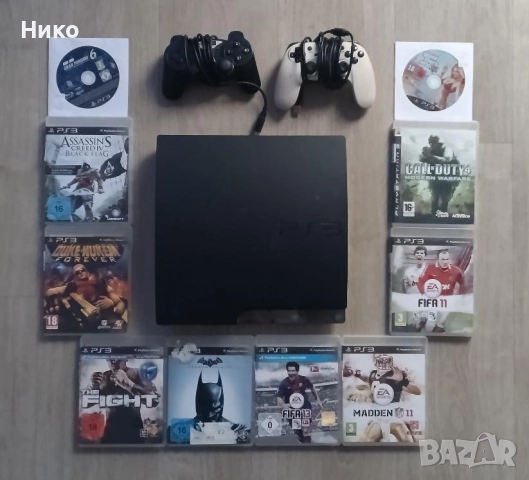 PS3 с игри и контролери 