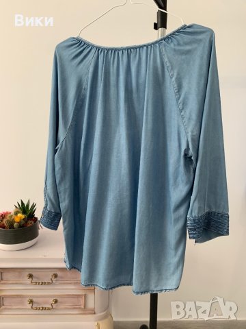 Дънкова блуза в размер L, снимка 11 - Блузи с дълъг ръкав и пуловери - 44175192