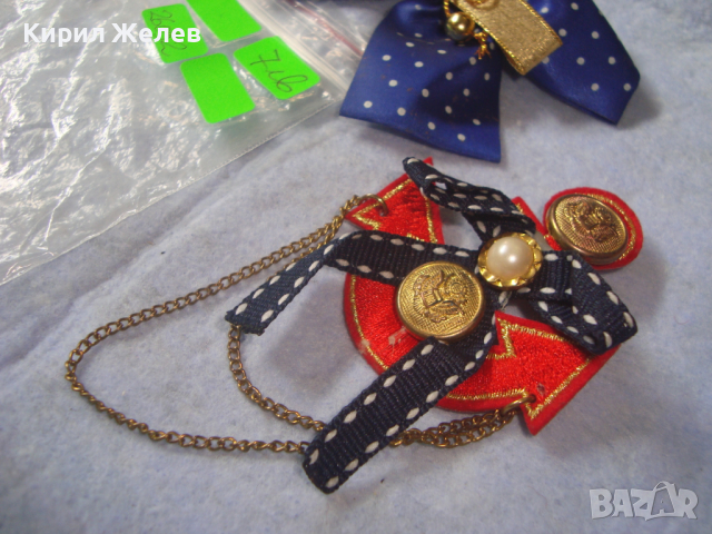 2 ВИНТИДЖ УКРАШЕНИЯ ШНОЛА и БРОШКА РЕТРО ДАМСКИ НАКИТИ РЪЧНА ХЕНД-МЕЙД ПАНДЕЛКИ БРОНЗ ПЕРЛИ 26092 , снимка 9 - Бижутерийни комплекти - 36225923