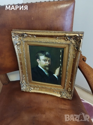Страхотна картина портрет масло 19век , снимка 4 - Антикварни и старинни предмети - 51445860