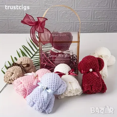 Малко хавлиено сладко мече с панделка, снимка 4 - Романтични подаръци - 47390097