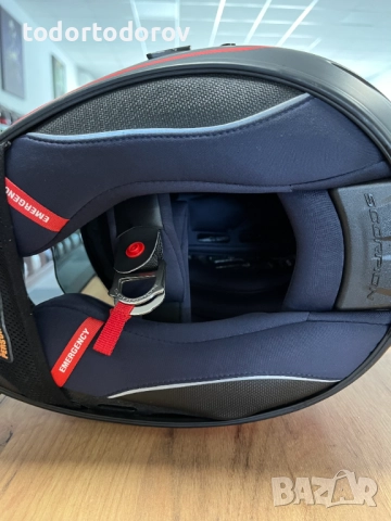 Мото каска за мотор SCORPION EXO-1200 CARBON EVO очила , L 59-60 см., снимка 5 - Аксесоари и консумативи - 51750629