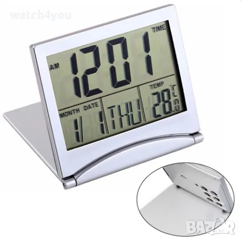 НОВ НАСТОЛЕН LCD ДИГИТАЛЕН ЧАСОВНИК С ТЕМПЕРАТУРА+КАЛЕНДАР. БУДИЛНИК НАСТОЛНИ ЕЛЕКТРОННИ ЧАСОВНИЦИ, снимка 2 - Други - 44465418