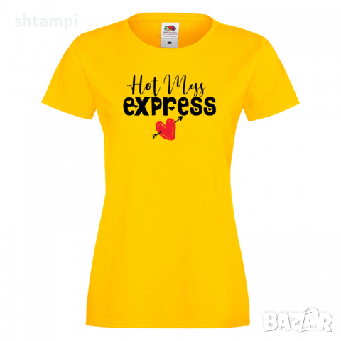Дамска тениска Hot Mess Express 2,Празник на Майката,Подарък,Изненада,Рожден Ден, снимка 7 - Тениски - 36295045