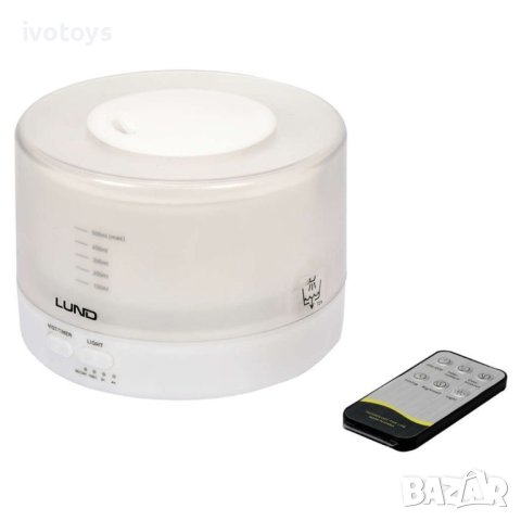 Арома дифузер LUND, WHITE, 12 W, 500 ml, Бял, снимка 1