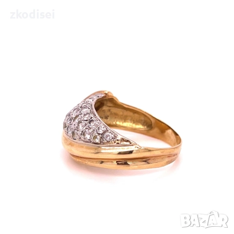 Златен дамски пръстен 5,93гр. размер:56 14кр. проба:585 модел:34768-2, снимка 2 - Пръстени - 52403851