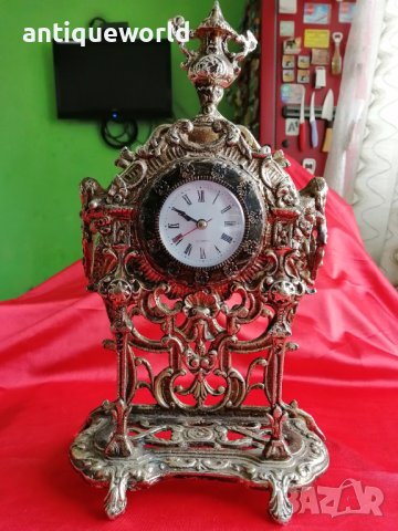Настолен Каминен Бароков Часовник, снимка 1 - Антикварни и старинни предмети - 40275112