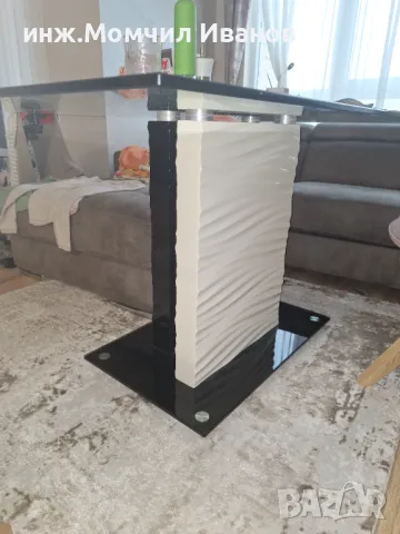 Трапезна стъклена маса, снимка 2 - Маси - 48432742